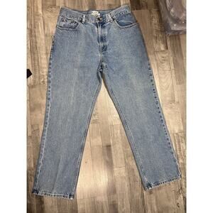 L.L. Bean Original Fit Jeans Women 12 Blue Denim High Rise Straight Leg Classic